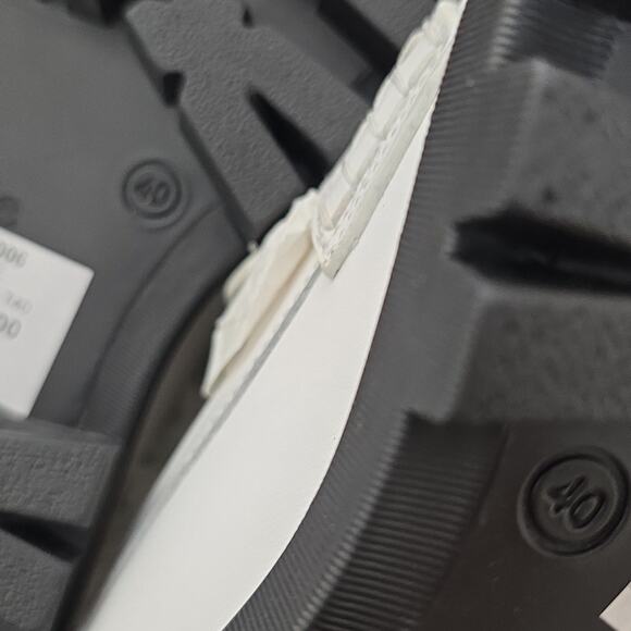 Maje White Leather Chunky Platform Lug Sole Loafers Clover Detail EU 40 / US 9 - Picture 15 of 15